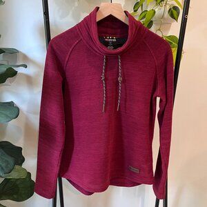 Sherpa Adventure Gear Cowl Neck Pullover Hoodie Red Pink Small Fleece Nepal